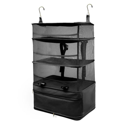 Wall-Mounted Leather Suitcase Folding Travel Bag Inner Organizer Hanging Bag Clothing Storage Bag Single-Shoulder Portable Wardrobe Multifunctional Storage