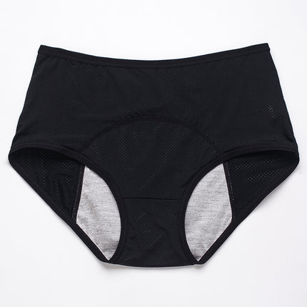 Physiological underwear women's menstrual period leak-proof big aunt pants period holiday safety physiological pants waist ice silk summer thin