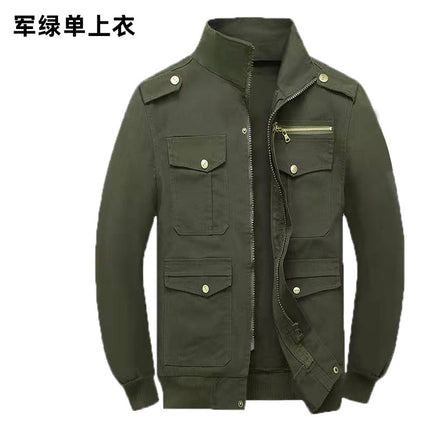 Work Clothes Jacket Men's Spring and Autumn Thickened Anti-scalding Wear-resistant Electric Welding Overalls Auto Repair Site Labor Protection Clothing Overalls