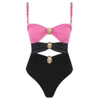 Stitching Swimsuit / S