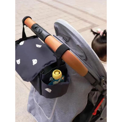 New Children's Stroller Hanging Bag Cartoon Bear Mommy Bag Diaper Bag Bottle Storage Bag Multi-Function