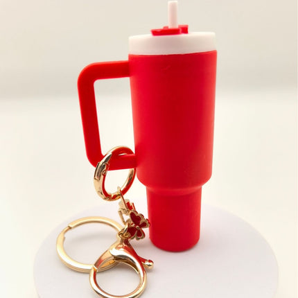 New detachable mini Stanley keychain Stanley ice cup butterfly with straw outdoor portable