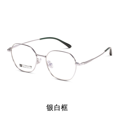 Ultra Light Titanium Frame Gold Wire Glasses Elegant Polygonal Glasses Frame Men's and Women's Style Plain and Artistic Available Myopia Glasses Frame