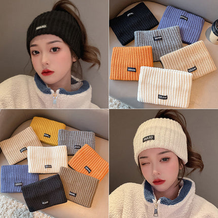 Women's Winter Cute Fox Ears Stuffed Hat Thickened Warm Cold-Proof Ear Protection Hat Scarf One Two-Piece Set
