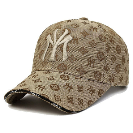 Four-Season Sunshade Baseball Cap Unisex Fashion Versatile Wide-Brim Face-Slimming Duckbill Cap Trendy Letter Deep Crown Hat