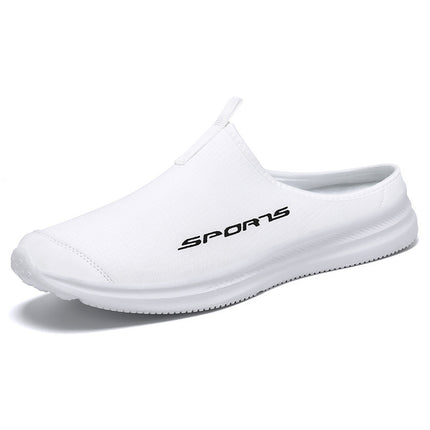 Men's Shoes New Style Slippers Breathable Lightweight Casual Shoes Autumn Simple Half-Slip Soft Sole Slip-On Shoes Men's Wholesale