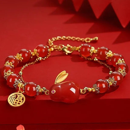 Imitation Hetian Yu bracelet female ins niche design non-fading retro light luxury temperament bracelet girlfriends gift Bai match