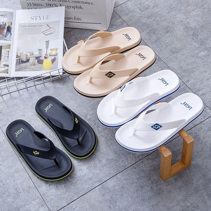 Men's Slip-Flops Anti-Slip Deodorant Wear-Resistant Seaside Beach Slippers Men's Home Simple Sandals