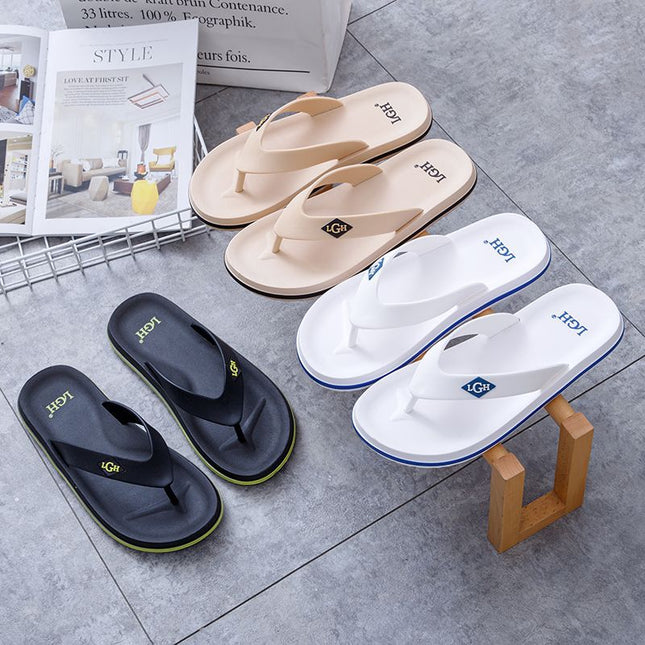 Men's Slip-Flops Anti-Slip Deodorant Wear-Resistant Seaside Beach Slippers Men's Home Simple Sandals