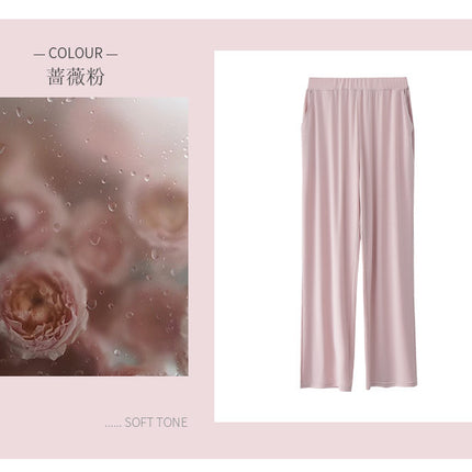 Summer Thin Pajamas for Women, 80-Count Lenzing Modal Sleep Pants, Loungewear, Comfortable and Loose, Can Be Worn Outside, Cool-Feeling Autumn Long Pants