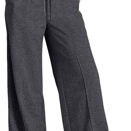 Cross-Border Export Amazon Temu2024 Spring and Summer European and American Style Pure Color Casual Wide-Leg Drawstring Elastic Waist Sweatpants