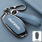 [haval model b] double-sided leather with lychee pattern blue + a04 rope + rope buckle