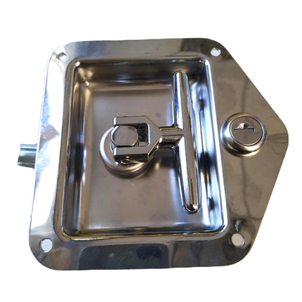 Affordable shockproof special locomotive toolbox door lock T-handle folding mechanical door lock waterproof stainless steel panel lock