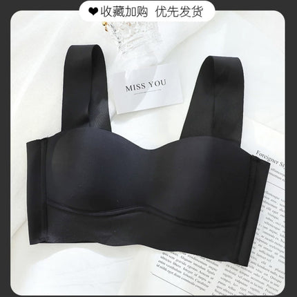 Tube top seamless sports underwear women's vest thin small chest push up top support big chest show small wireless bra