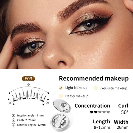 [Amazon Hot Selling Magnetic Eyelash Style] One-piece Storage Box European and American Natural Thick Portable Glue-free Eyelash