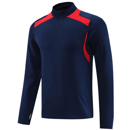 Foreign trade wholesale semi-pull football uniforms training clothes outdoor sports running long sleeve sportswear autumn and winter group clothes appearance clothes