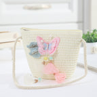Tassel butterfly bag white