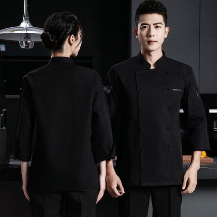 Chef's Work Clothes Short-sleeved Elastic Chef's Clothes Four Seasons Hotel Kitchen Kitchen Cake Room Western Restaurant for Men and Women