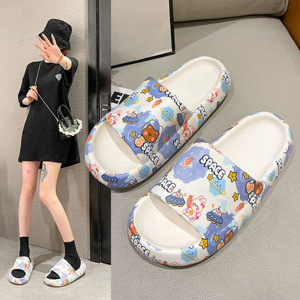 Southeast Asia Cross-Border Special Supply Side Bear Slippers for Women Summer Home Bathroom Non-Slip Slippers for Couples Slippers for Women