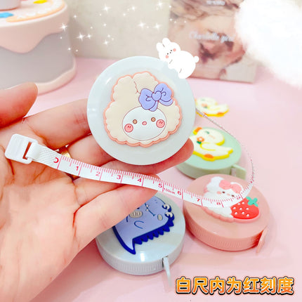 Cute Cartoon Macaron Color Mini Tape Measure Portable Tape Measure Three-circumference Bust Hip Waist Measure Meter Ruler