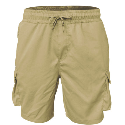 Summer men's shorts multi-pocket casual sports woven workwear shorts fashion trendy loose running shorts