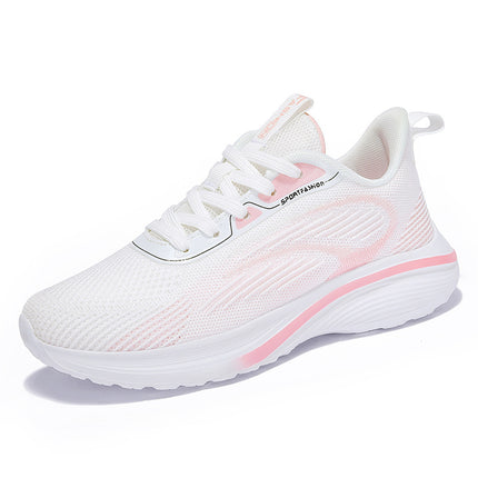 2025 new flying woven shoes breathing foot chip magnetic shock massage sports men's functional breathable fitness running shoes women