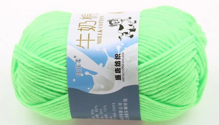 Five-Strand Milk Cotton Wool Ball Wholesale Medium Thick Thread Crochet Doll Shoes Scarf Handmade DIY Knitting Material Package