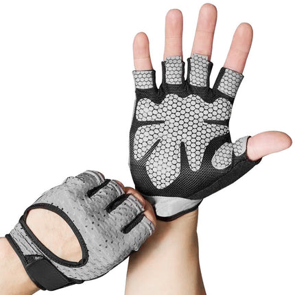 Summer Fitness Non-slip Breathable Half-finger Gloves Bicycle Riding Wear-resistant Shock-absorbing Silicone Short-finger Gloves