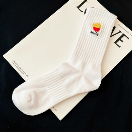 Socks Men's Cotton Socks Autumn and Winter Explosions Men's Long Socks New Embroidered Men's Socks Odor-proof Boneless Socks