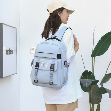 New high-looking schoolbag female primary school student Junior High School High School large capacity backpack youth vitality simple casual backpack