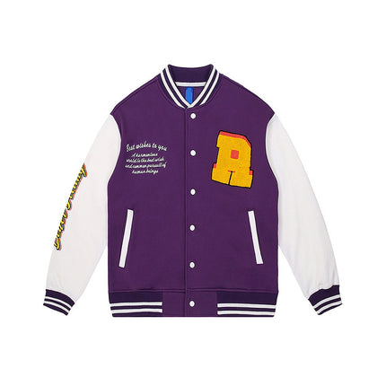 Men's Clothing | 2025 Spring and Autumn Polar Fleece Street Baseball Jacket Towel Embroidery Men's Jacket Customized Three-Dimensional Embroidery