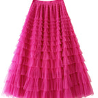 Rose red / M (17 rows of skirt length 85cm wide)