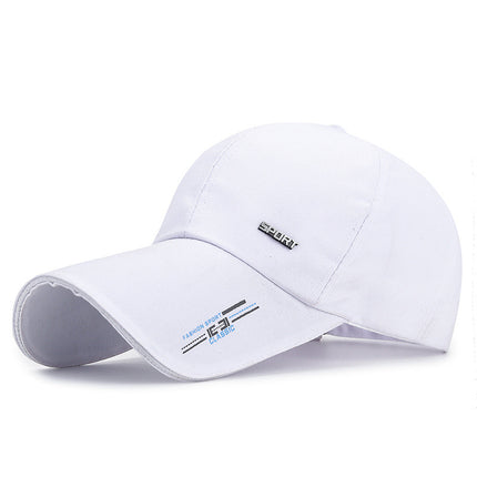 Spring and summer new outdoor fishing extended brim baseball cap men's and women's leisure sun hat cotton canvas cap