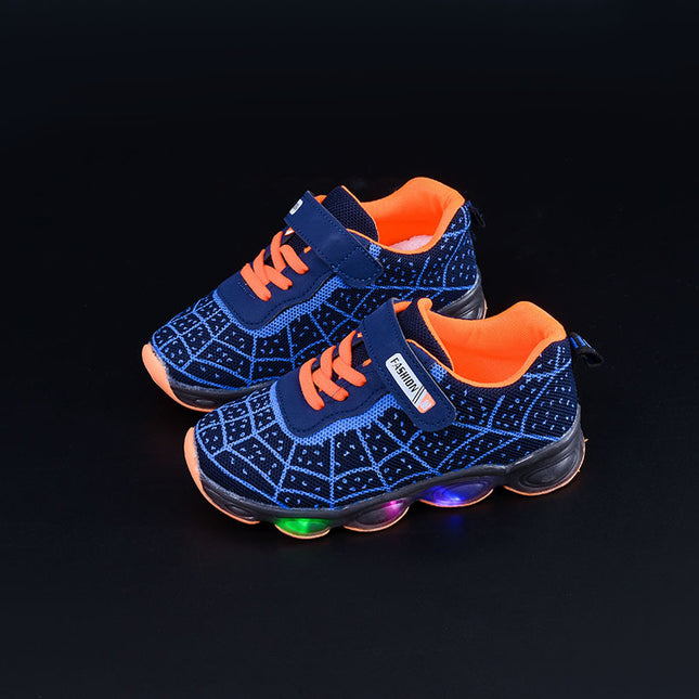 Spring and Autumn Kidsren's Shoes, Kidsren's Luminous Light Shoes, Men's and Women's Running Shoes, Baby Flash Shoes, Led Light-Up Sports Shoes, Mesh