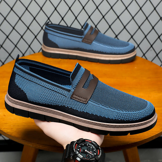 Men's Shoes Summer New Cross-border sneakers British Style Casual Shoes Lazy Slip-on Dad Shoes All-match Single-layer Shoes