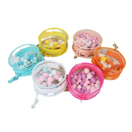 10cm Cotton Doll Pain Bag PVC Transparent Round Doll Tuanzi Walking Bag 15cm Doll Storage Bag