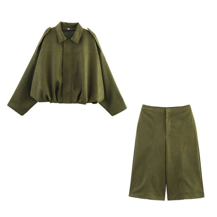 Aliexpress Skirts Are Specially Designed for Women's Suede European and American Cross-Border Textured Short Popular Bomber Jackets and Cotton Jackets