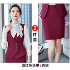 wine red Vest Dress / S