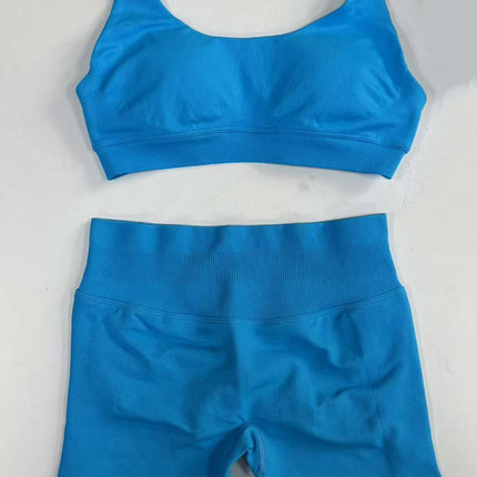 suit Sports Underwear Women's Xia Mei Back Mid-strength Shock-proof Anti-expansion Ultra-fine Matting Nylon Hanging Neck Large Backless