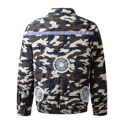 Summer Air Conditioning Clothing Clothes with Three Fans Heatstroke Prevention and Cooling Work Clothing for Men's Construction Site Heatstroke Prevention and Refrigeration Labor Protection Clothing