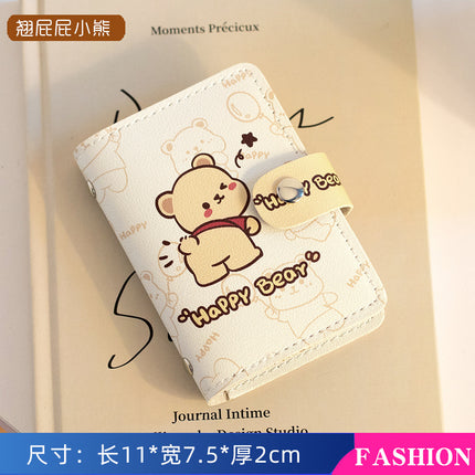 Pacha Dog Large Capacity Multi-Card Slot Card Holder Mini Cute All-In-One Card Holder Id Card Driver's License Card Holder for Women