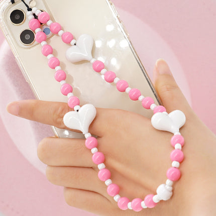 Factory direct supply handmade beaded mobile phone lanyard bluetooth speaker lanyard flashlight fan selfie stick U disk sling