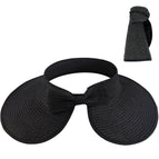 Black / One size fits all straw hat (56-60cm)