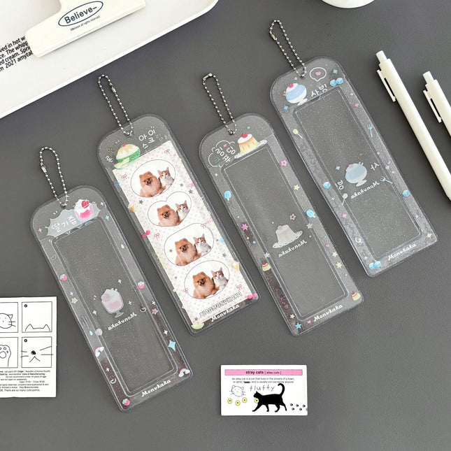 Original Summer Dessert Four-Frame Card Holder Idol Small Card Life Four-Frame Glitter Card Holder Star-Chasing Storage Card Holder