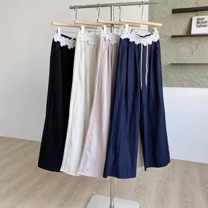 This Year's Popular Pants~ Lace Wide-Leg Pants for Women 2025 New Spring Straight Loose Yamamoto Pants
