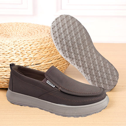 47 Extra Large Size Men's Shoes with Widened Forefoot, Flat Soft-Soled Canvas Shoes, Casual Old Beijing Style Shoes for Middle-Aged and Elderly Dads