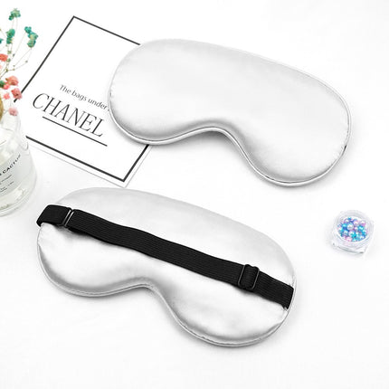 Cross-Border Wholesale Imitation Silk Eye Mask, Light-Blocking, Non-Pressing on the Eyes, Travel and Sleeping Eye Mask, Breathable Sleep Eye Mask, Adjustable