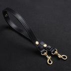Black three-gear adjustment (68-91-115cm) straight gold
