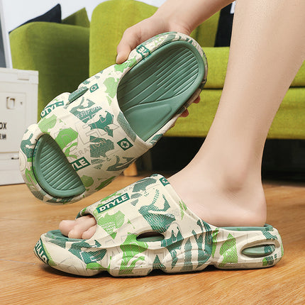 Coconut Slippers for Men's Summer Outer Wear for Teenagers, Thick-Soled Casual Sports Seaside Beach Sandals