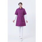 Purple-silk cotton short sleeves / XS